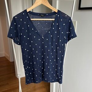 Rails Polka Dot Navy Blue Women's short sleeve Tee